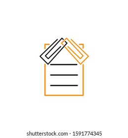 Paperclip icon template. Vector illustration 