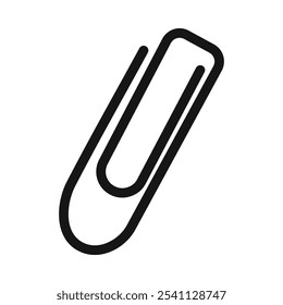 Paperclip icon Thin line flat illustration
