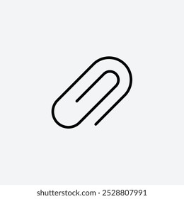 Paperclip icon in tree different line stroke sizes.