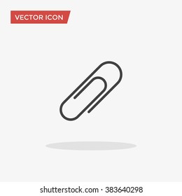 Paperclip Icon in trendy flat style isolated on grey background. Vector illustration, EPS10.