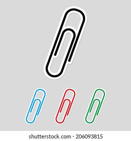  paperclip  - icon vector