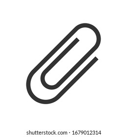 Paperclip Icon Vector. Color Editable On White Background