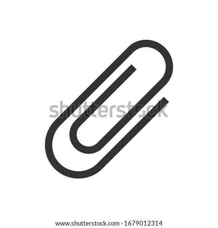 Paperclip icon vector. color editable on white background
