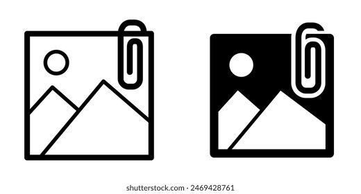 Paperclip icon vector design template