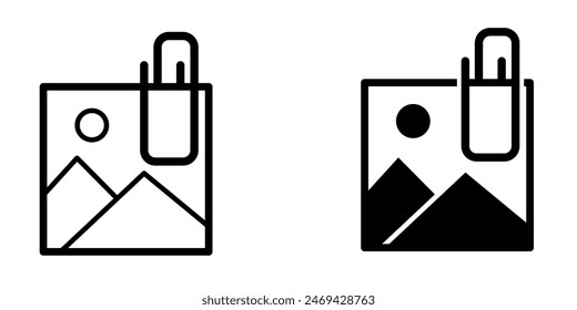 Papierclip-Symbol Vektorgrafik Design Vorlage