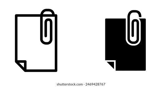 Icono de clip Plantilla de diseño de Vector