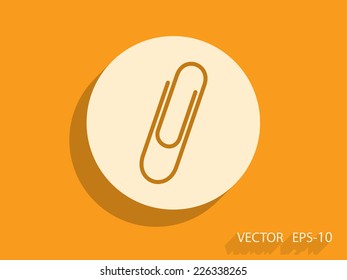 Paperclip icon, vector illustration