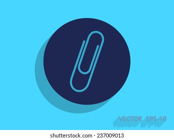 Icono de clip, ilustración vectorial