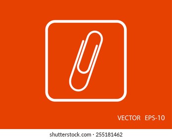 Paperclip icon, vector illustration