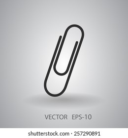  Icono de clip, ilustración vectorial