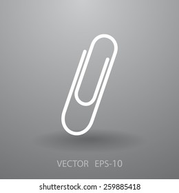 Paperclip icon, vector illustration