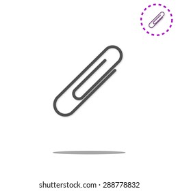 Paperclip icon, vector illustration