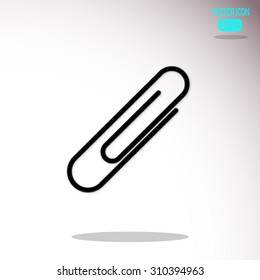 Paperclip icon, vector illustration