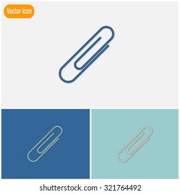 Paperclip icon, vector illustration.