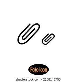 Paperclip icon. Vector illustration eps10