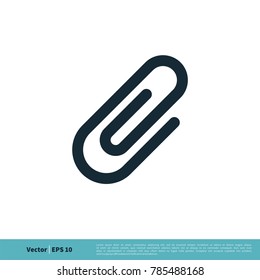 Paperclip Icon Vector Logo Template Illustration Design. Vector EPS 10.