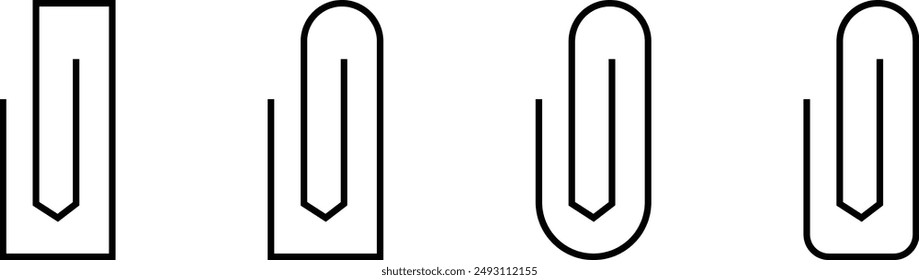 Paperclip icon vector set. Paper clip illustration sign collection. Clip symbol or logo.