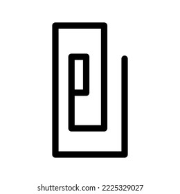 Paperclip Icon Vector Symbol Design Illustration