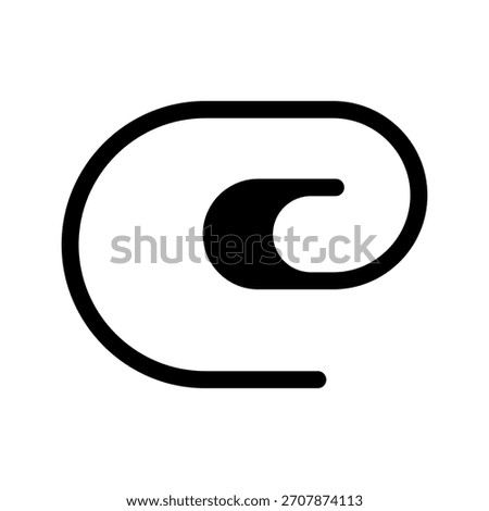 Paperclip Icon Vector Symbol Design Illustration