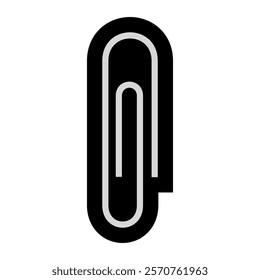 Paperclip icon vector. Paperclip symbol. Paperclip sign isolated on white background.