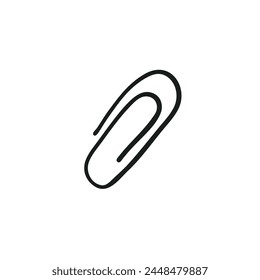 Paperclip illustration, clip icon, clip graphic