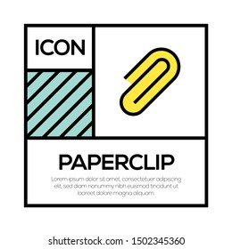 PAPERCLIP AND ILLUSTRATION ICON CONCEPT