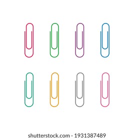 Ilustración de Paperclip aislada en fondo blanco, estilo de arte de línea - Vector