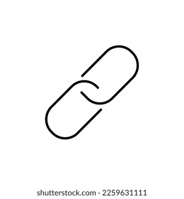 Paperclip Isolated Line Icon. Editable stroke. Vector sign for adverts, stores, shops, articles, UI, apps, sites. Minimalistic sign drawn with black line