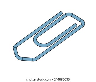 Paperclip isolated on white background.