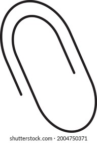 Paperclip line icon vector design template and illustration with editable stroke