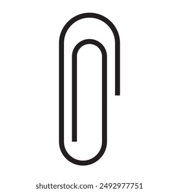Paperclip line icon. vector illustration.
