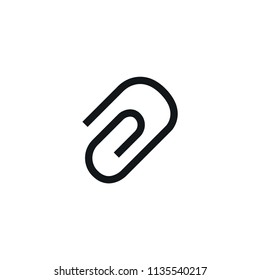 Paperclip Modern Simple Vector Icon