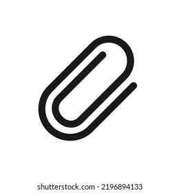paperclip office school icon vector illustration. Color editable