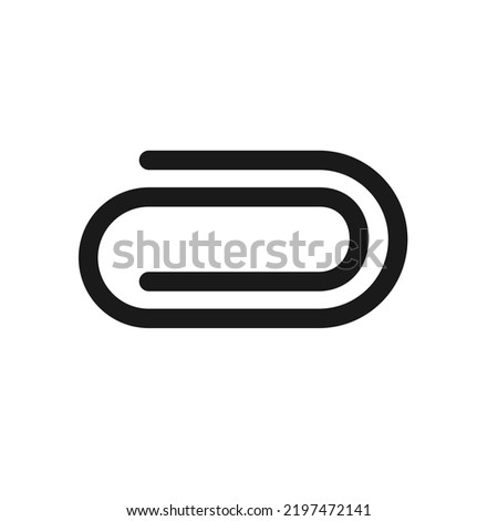 paperclip office school icon vector illustration. Color editable
