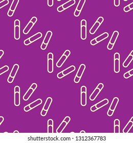 Paperclip seamless pattern vector illustration