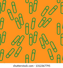 Paperclip seamless pattern vector illustration