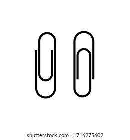 Paperclip set icon symbol simple design