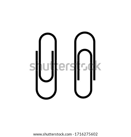 Paperclip set icon symbol simple design