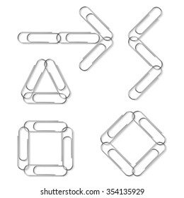 Paperclip set. Vector Illustration