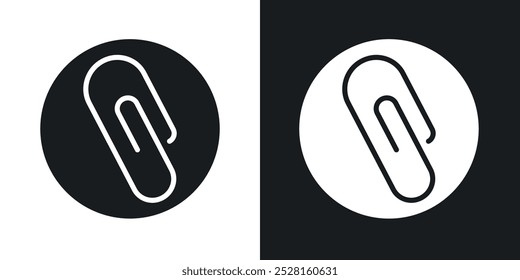 Paperclip solid vector icon pack