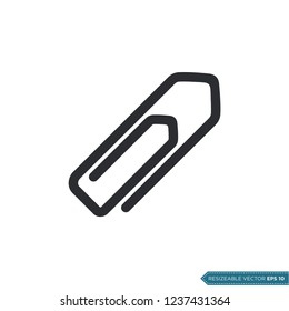 Paperclip - Stationary Icon Vector Template Illustration Design