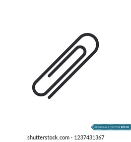 Paperclip - Stationary Icon Vector Template