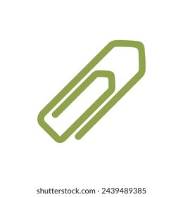 Paperclip Stationary Icon Vector Template