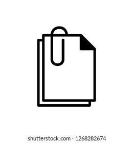 paperclip - stationery icon vector