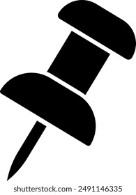  Paperclip symbol.Pushpin for paper notice.Collection of Push pin icon. Vector
