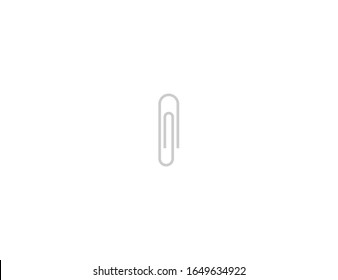Icono plano vectorial Paperclip. Ilustración de emoji de clip de papel aislado 