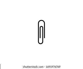 Paperclip vector flat icon. Isolated paper clip illustration 
