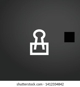 Paperclip vector icon. Paperclip concept stroke symbol design. Thin graphic elements vector illustration, outline pattern for your web site design, logo, UI. EPS 10.
