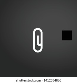 Paperclip vector icon. Paperclip concept stroke symbol design. Thin graphic elements vector illustration, outline pattern for your web site design, logo, UI. EPS 10.