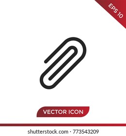 Paperclip vector icon. Flat attachment sign.